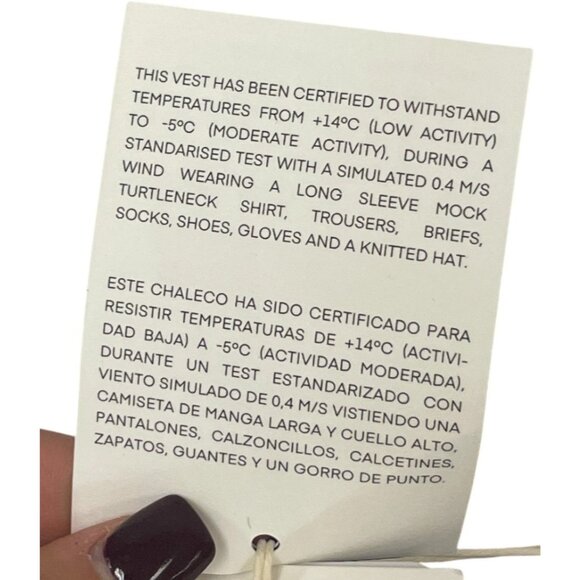 Oysho Womens Puffer Vest Medium M Blue Full Zip Wind Resistant 1672/332 NWT - Picture 8 of 16